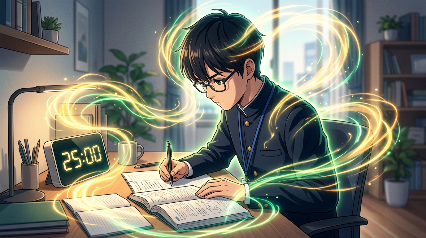 【2026年最新】集中力と記憶力を同時に倍増させる「ポモドーロ×分散想起」勉強法！現役高校教師直伝の時間術