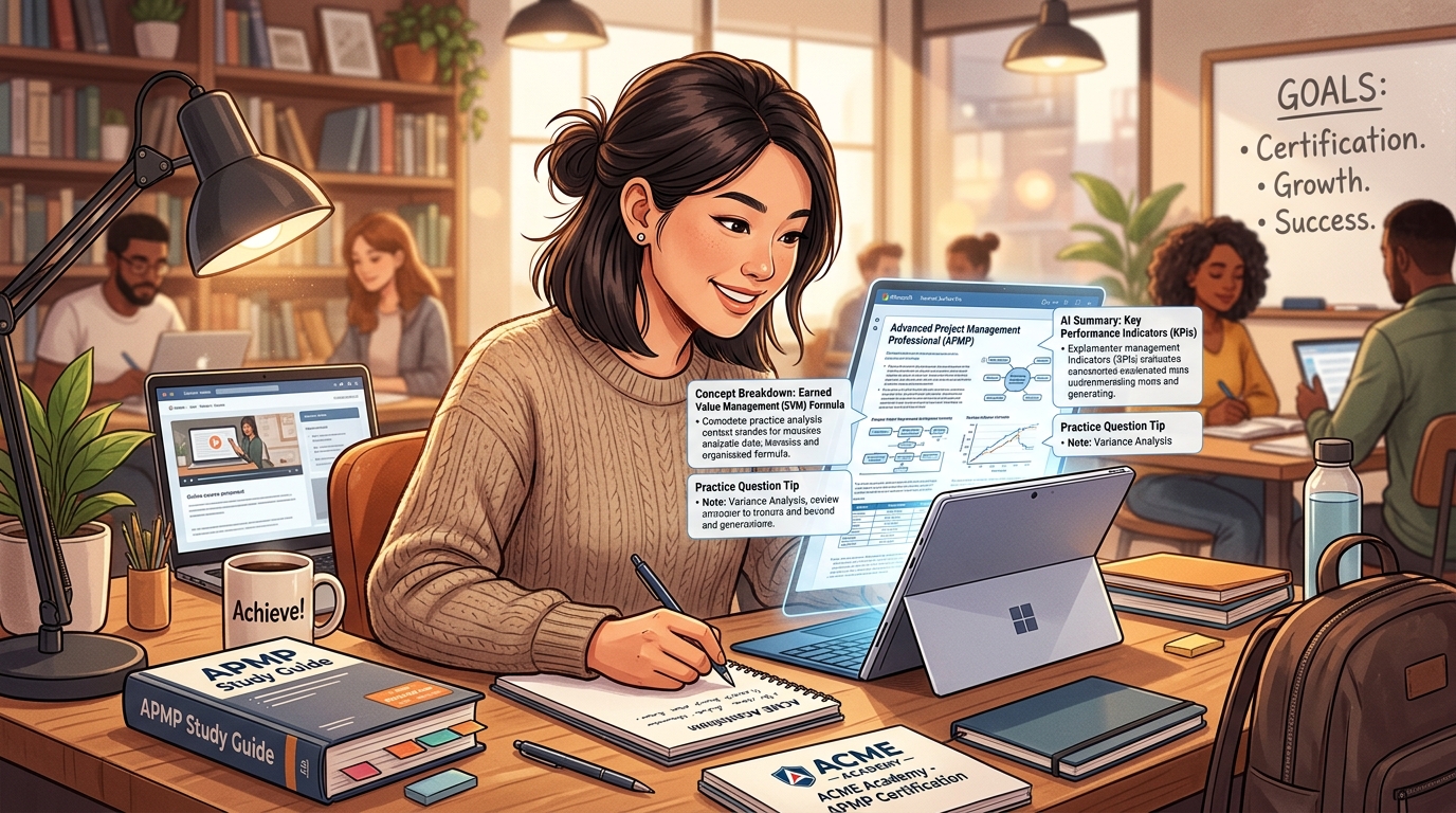 図7: 最新AIによる丁寧な背景解説によって資格試験の専門用語を丸暗記せず本質理解する学習イメージ
