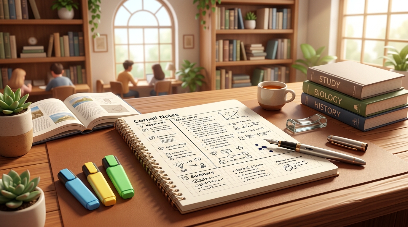 コーネル式ノート術の書き方と復習法！科学的暗記を最大化する作り方